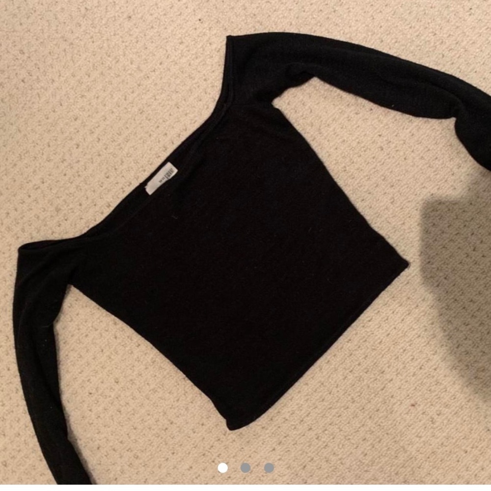Wilfred Long-sleeve Black Crop Top